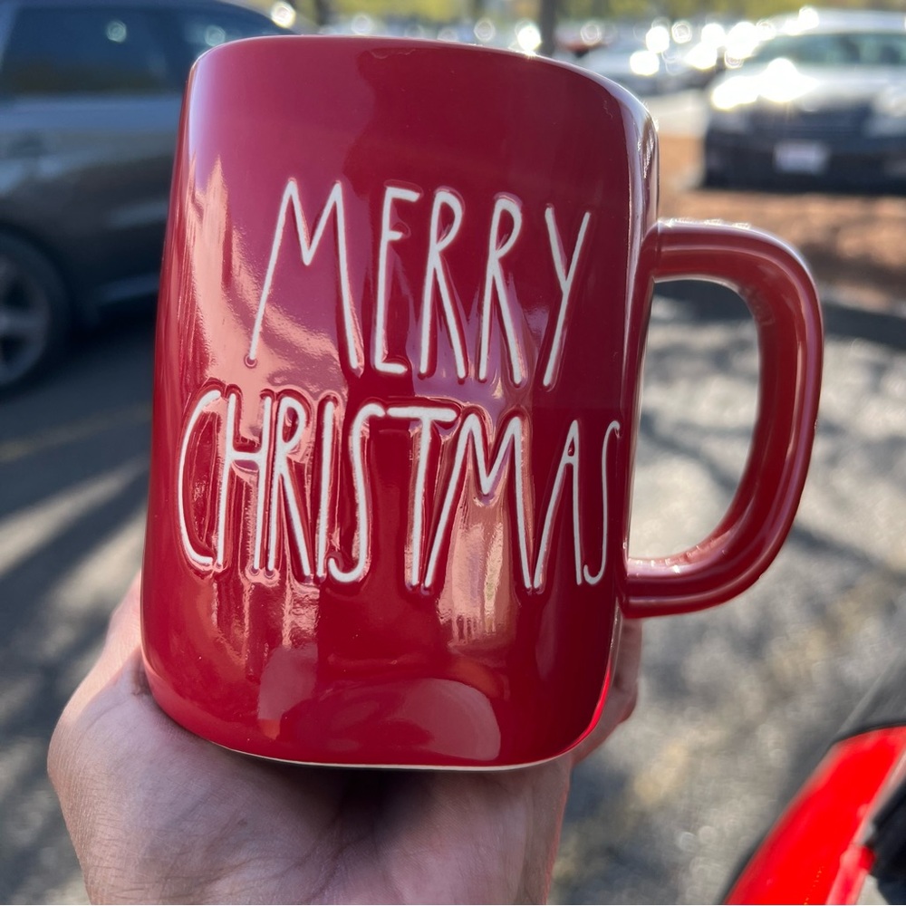 Rae Dunn  Red‎ mug Merry Christmas design